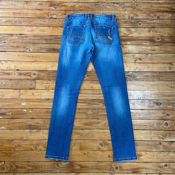 Parasuco jeans low rise lightly distressed straight skinny leg stretchy denim 28 - Picture 3 of 12